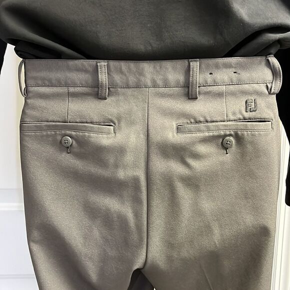 FootJoy Gray Button and Zip Golf Pants- W33/L/32 - Picture 5 of 8